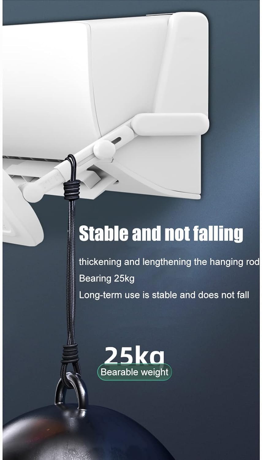 Wind Direction Air Conditioner Deflector - Adjustable Retractable Cover, Anti-Condensation Baffles for Direct Blowing Wind Control, Length & Angle Settings