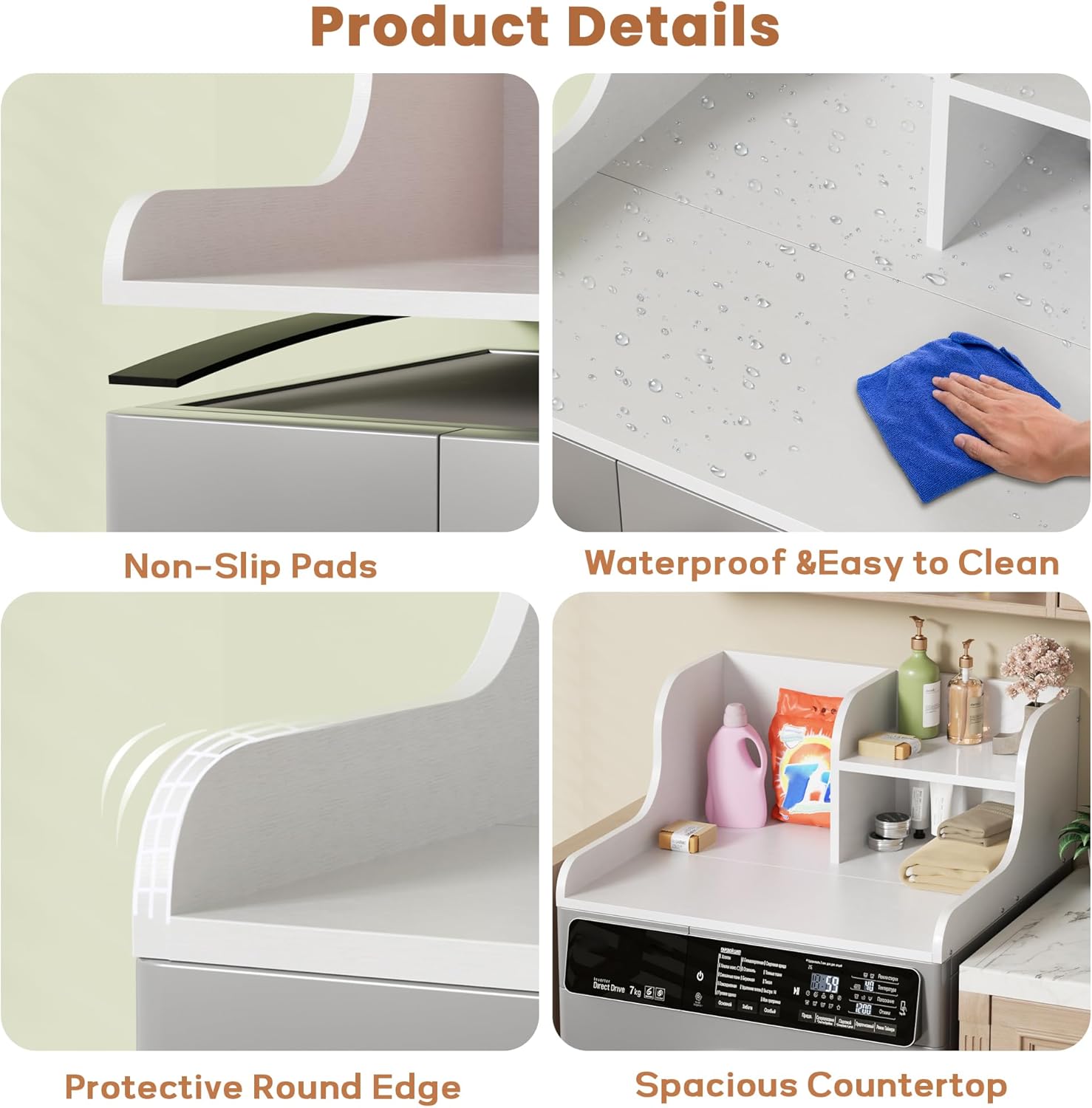 DTK Washer Dryer Countertop with Shelf Single