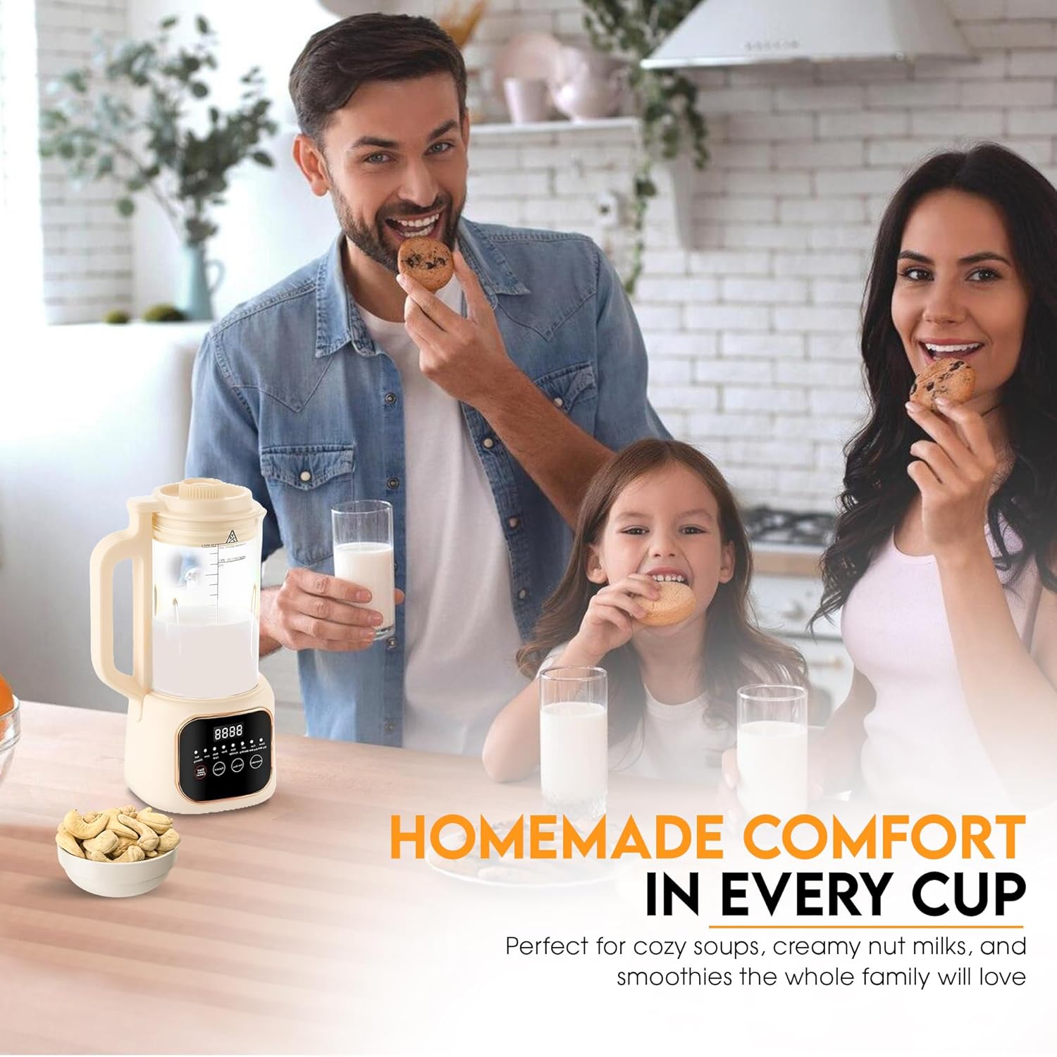 Nut Milk Maker Machine, 54oz, 11-in-1, 7 Extra Accessories, Oat & Soy Milk Maker with 20 Blades, Soybean Milk Maker, Almond Milk Maker, Soymilk Machine Maker, Nutmilk Maker Machine