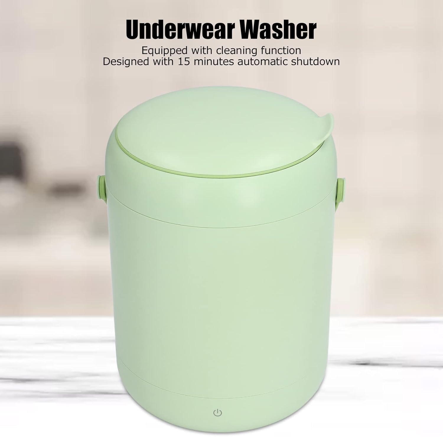 3L Portable Washing Machine, Mini Sock Washer 15 Mins Auto Shutdown Compact Washer Easy to Use Camping Travel Spin Dryer for Underwear, Socks, Baby Clothes, Home, Apartments(Green)