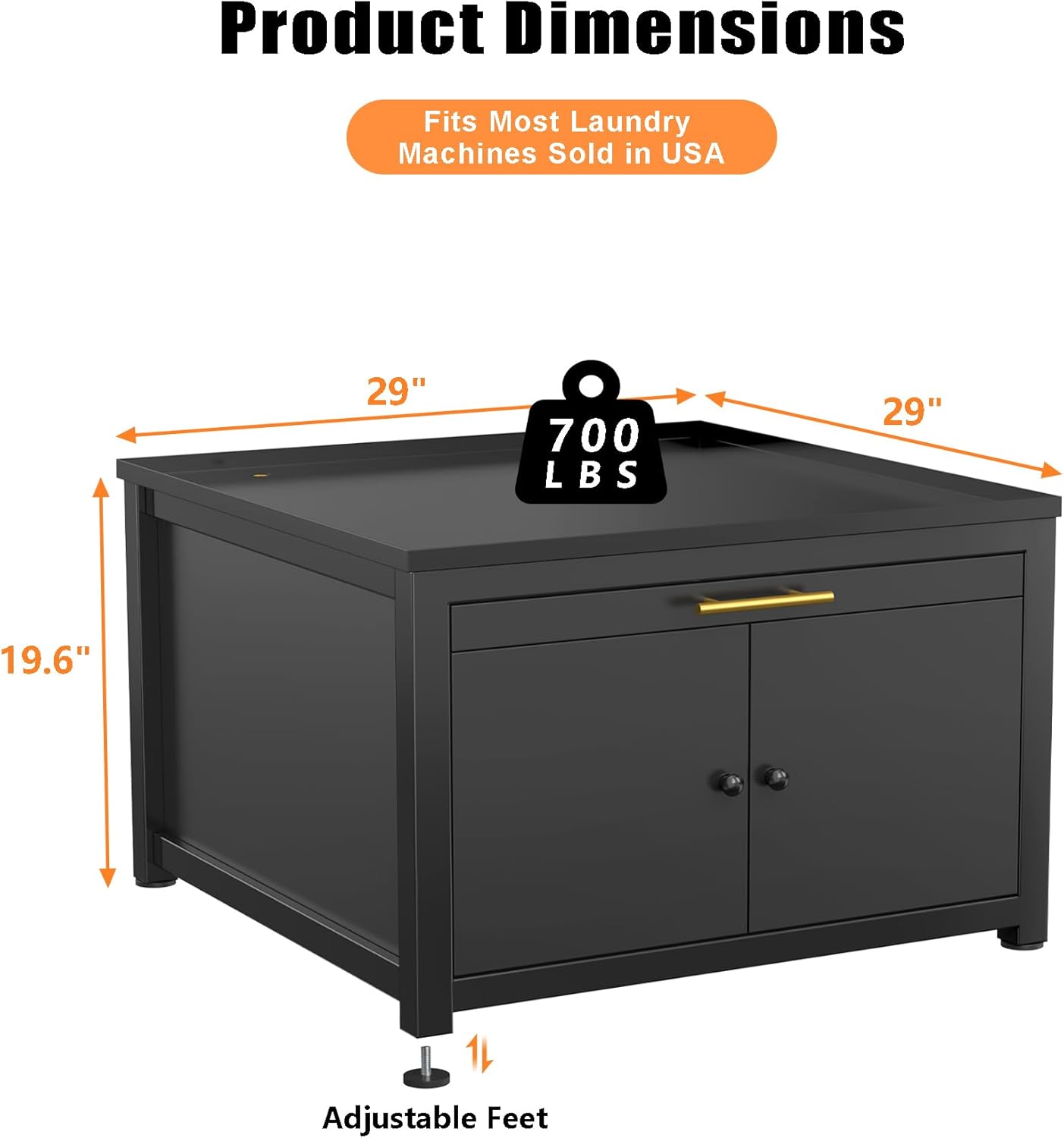 GDLF Laundry Pedestal Heavy Duty Metal Washer Dryer Pedestal 29