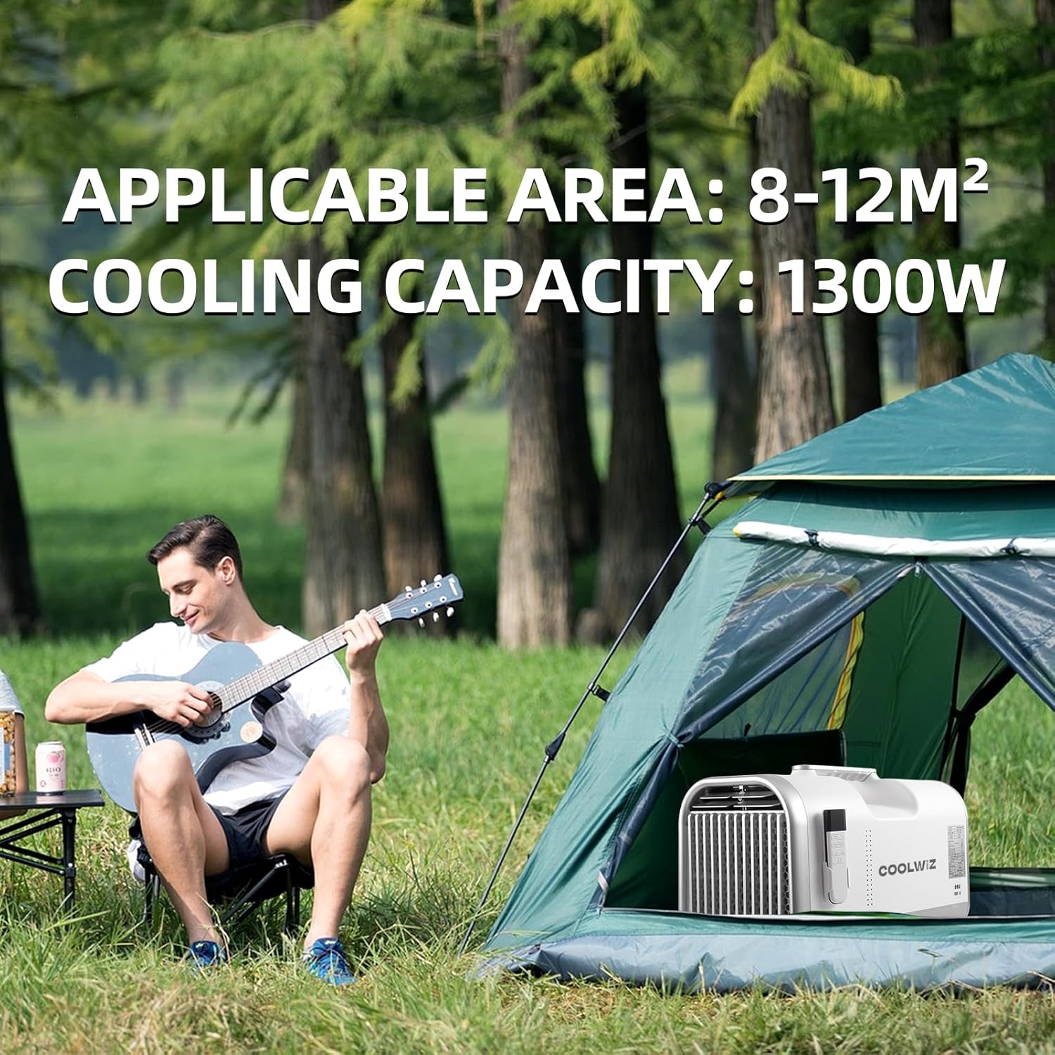 Portable Camping Air Conditioner with Smart Panel,High-Efficiency Portable AC Unit 4500BTU,Outdoor Camping ac for Tents, Cars, Trucks, Parties, Fishing,RV Van Life and Home Use