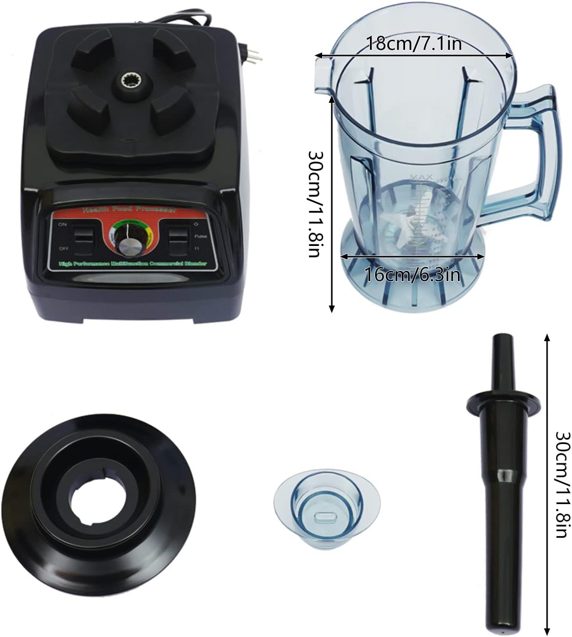 Heavy Duty Blender, 2800W 57000RPM Countertop Blenders Mixer Power Commercial Grade Mixer Smoothie Maker Juicer Food Processor 1Gallon Capacity Mixer