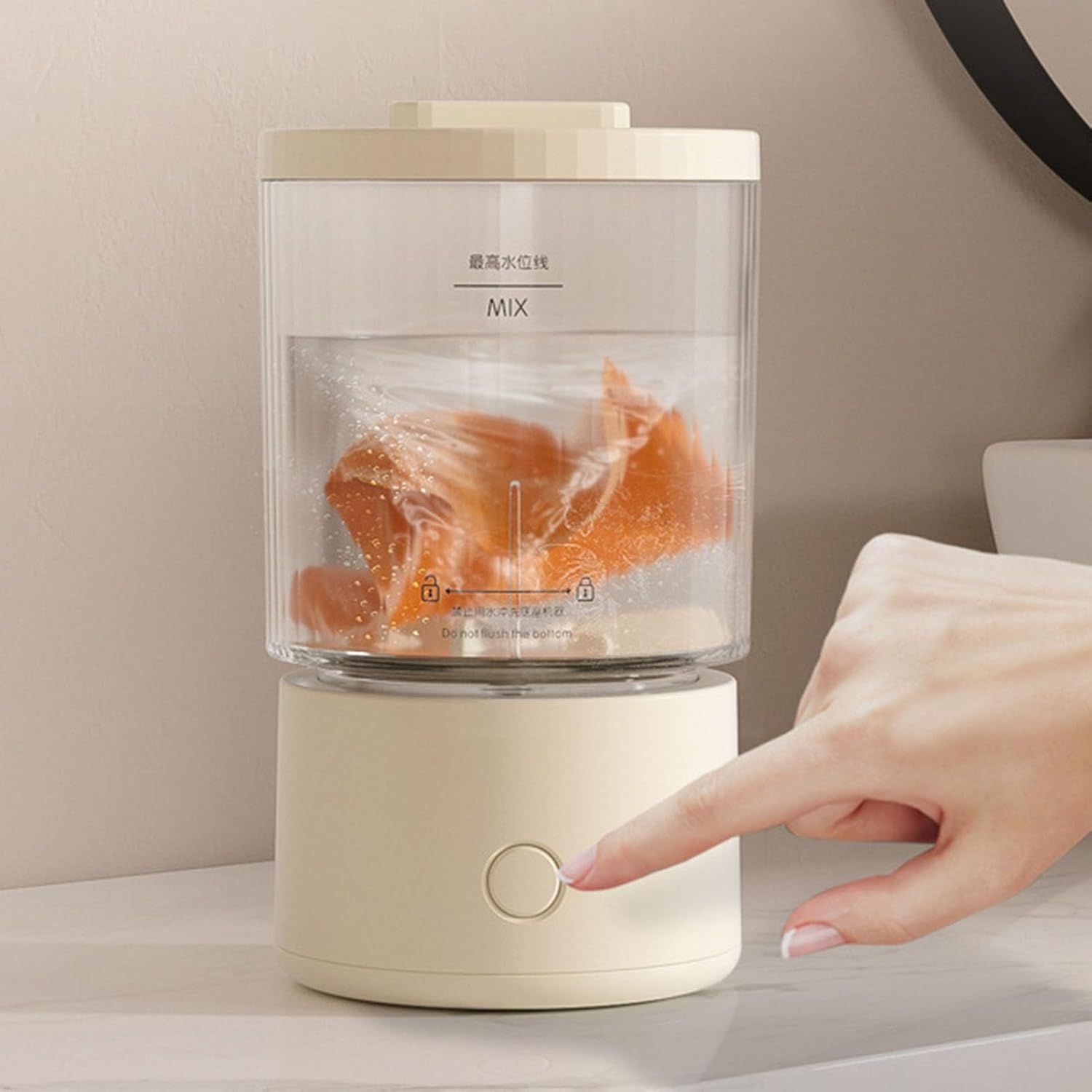 Portable Portable Turbo Washing Cup Electric Washer for Socks Underwear, Rechargeable Travel Washing Machine, Type-C Charging Charging