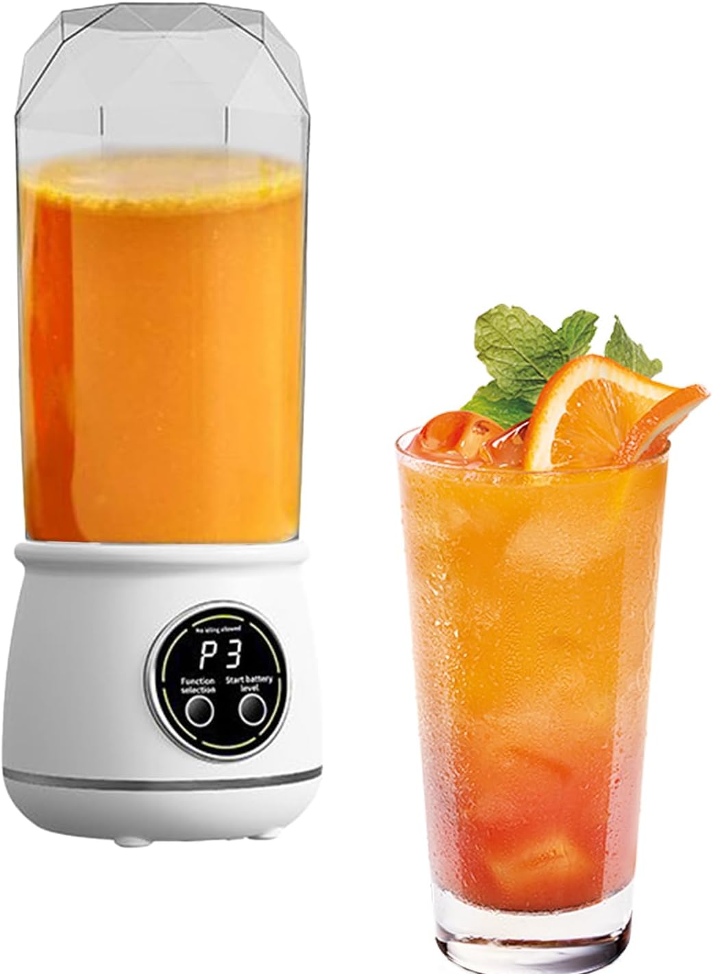 Travel Blender - Compact Cordless Juicer Bottle for Smoothies and Shakes | 550ML Rechargeable Portable Mixer Cup with Leakproof Design, Ideal for Fruits, Vegetables, Gym, Office, or Outdoor Trips