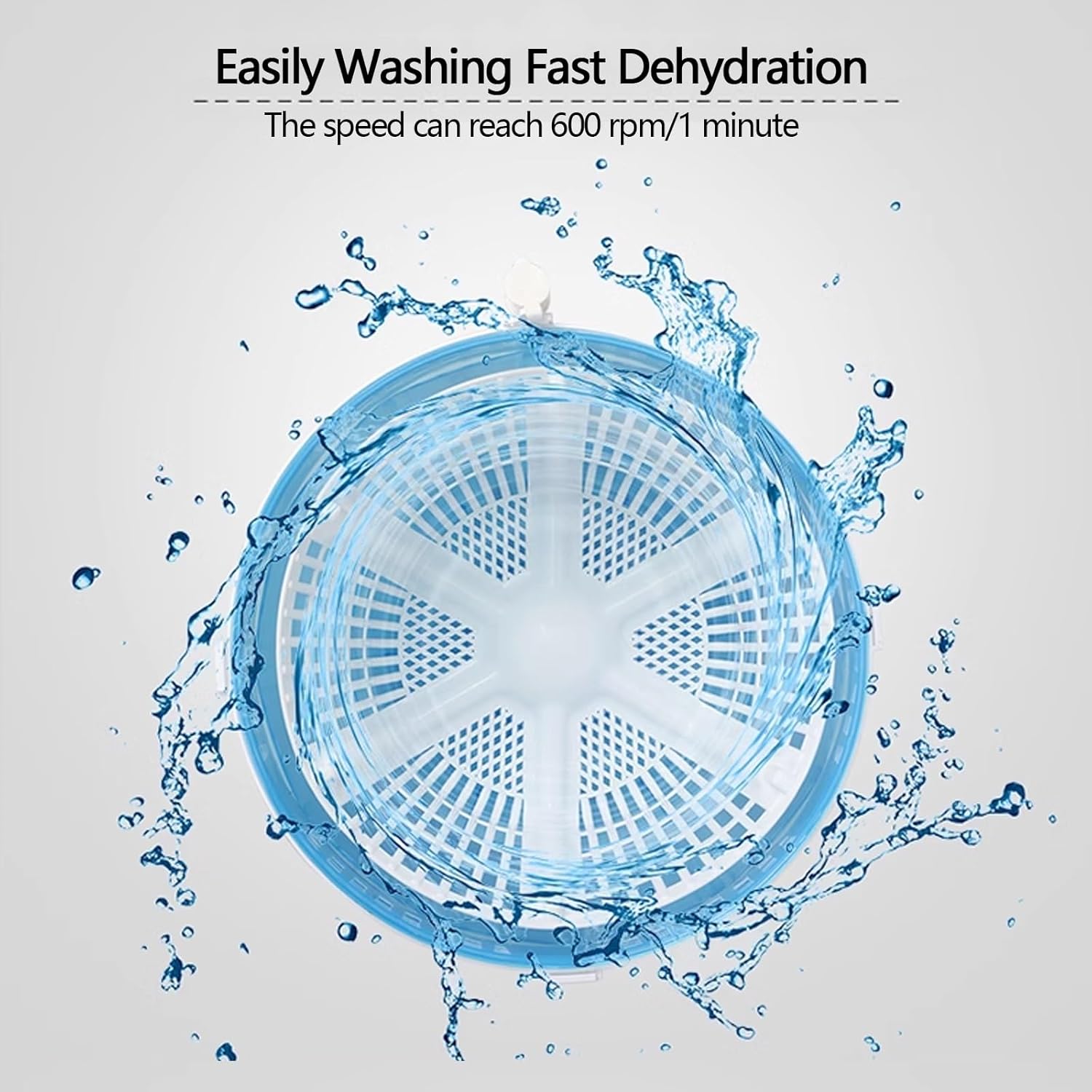 Generic Portable Manual Washing Machine for Travel Portable Hand-cranked Manual Clothes Washing Machine and Spin Dryer with Rotating Rocker Arm for Camping, Apartments