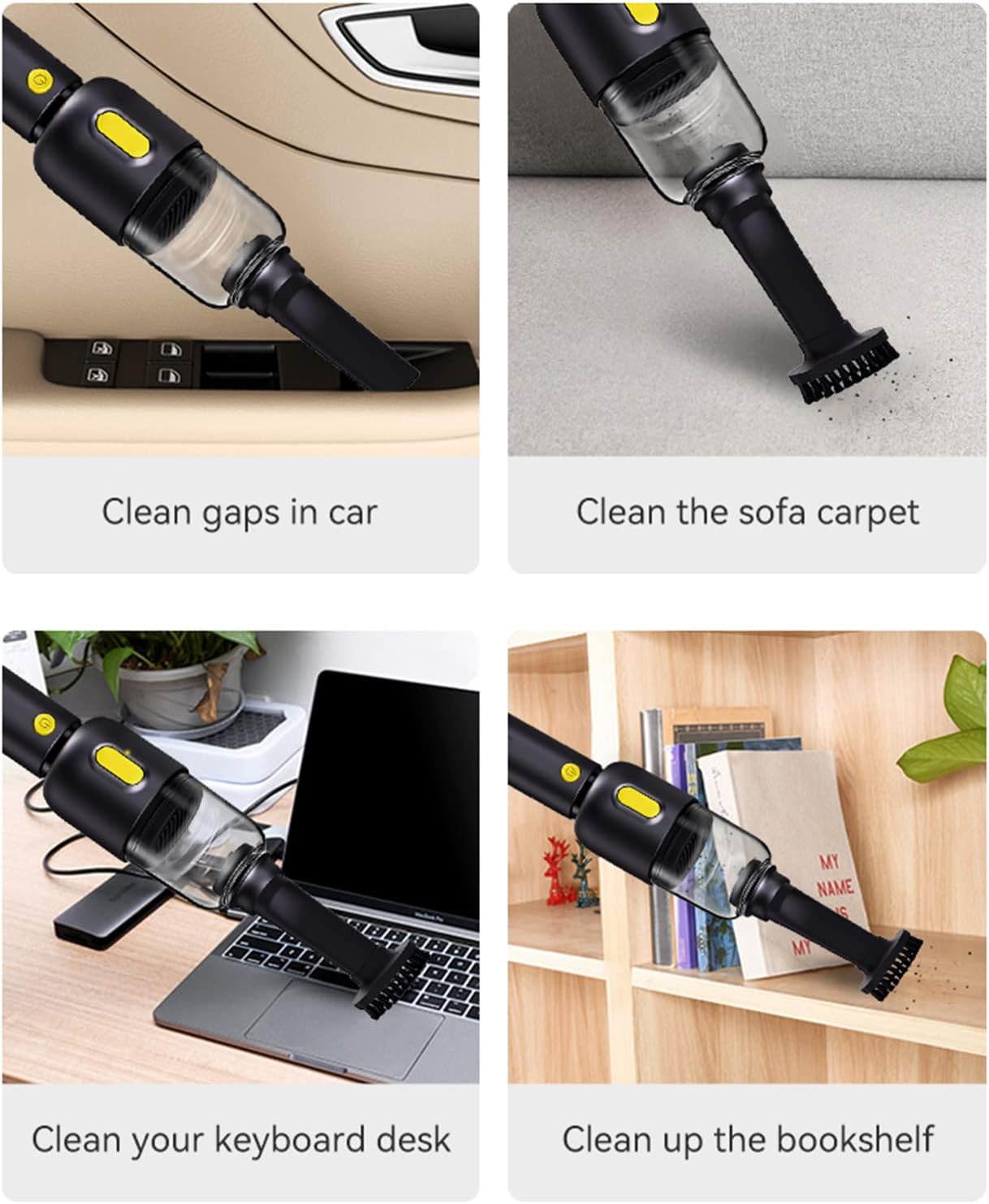 Mini Vacuum Cleaner, Small Cordless Handheld Vacuums,USB Charging Lithium Lon Busters for Keyboard,Computer,Hairs,Car Interior & Other Crevices Cleaning BRLZ-08