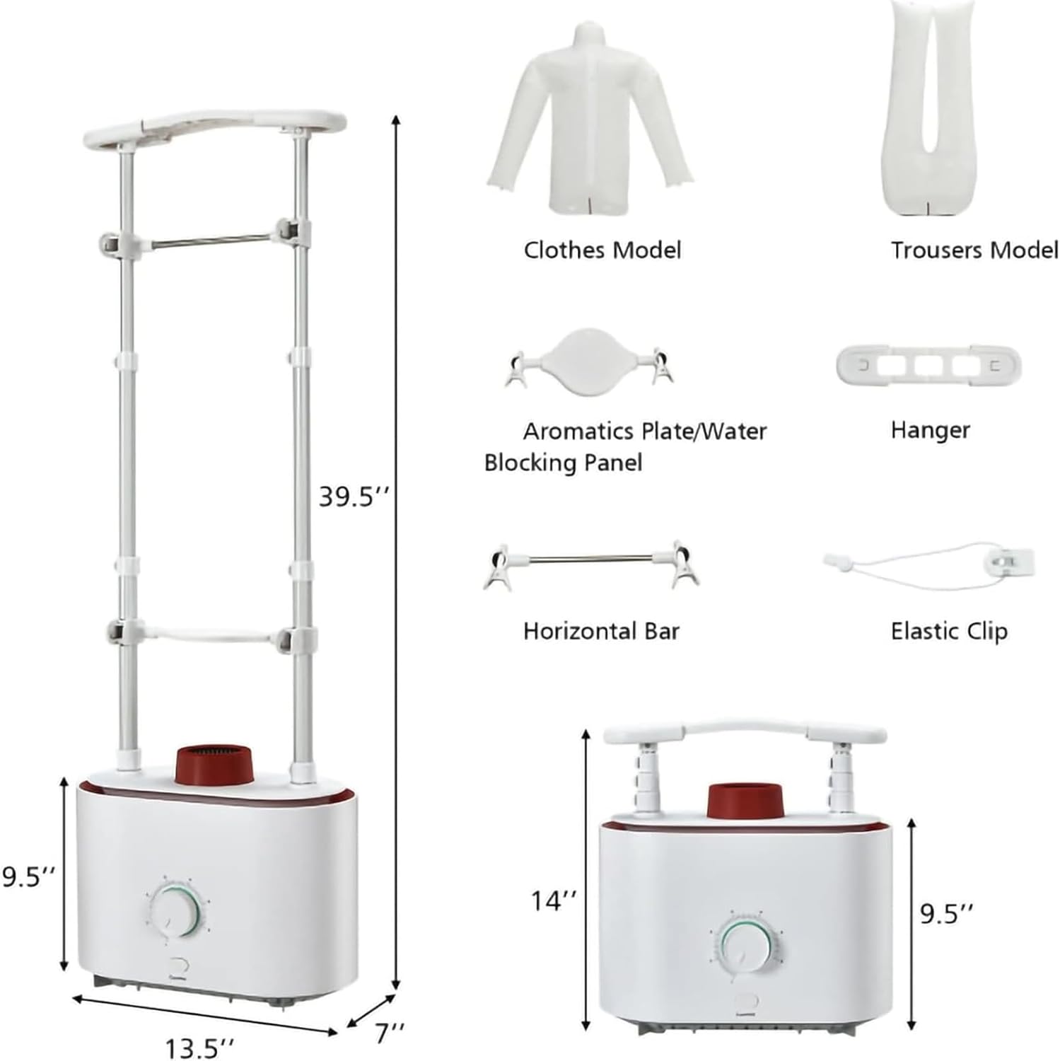 Portable Automatic Clothes Dryer, 1100W Retractable Drying Garment Steamer with Timing Function for Home, Travel, Dorm