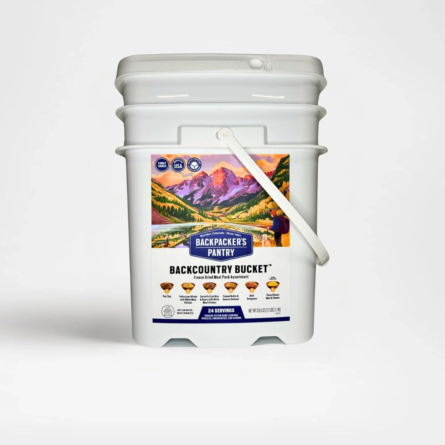 Backpacker's Pantry Backcountry Bucket | 12 Meal Emergency Bucket