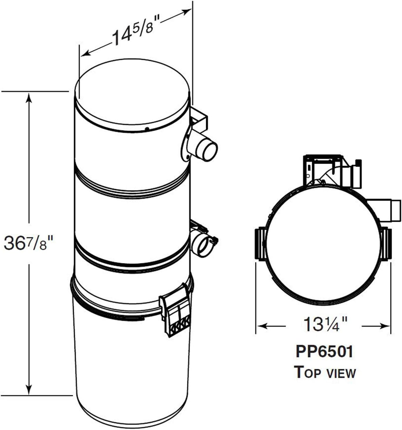 Broan-NuTone Residential Central Vacuum System Power Unit, 650 Air Watts