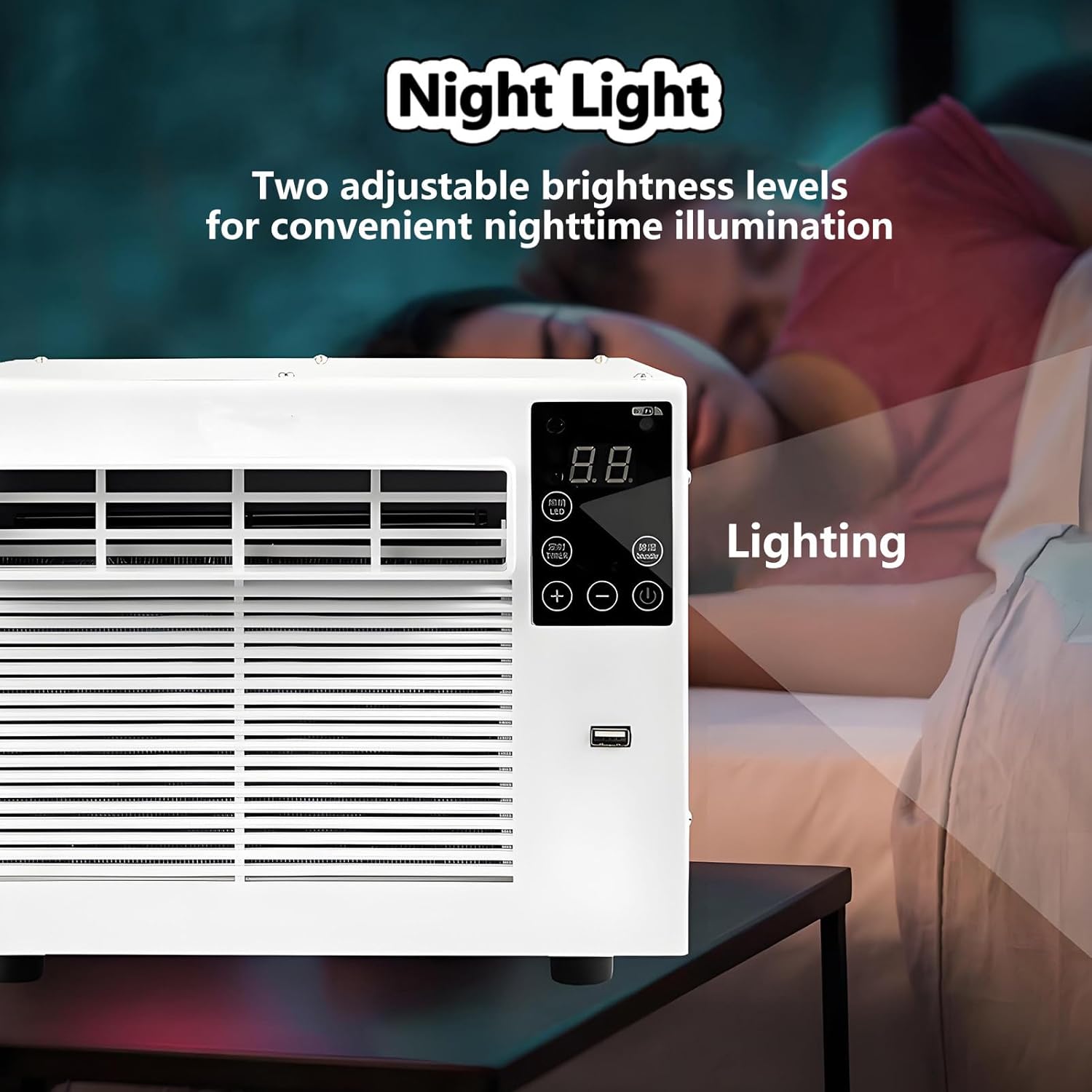 2-in-1 Portable Air Conditioner Compact Size Dehumidifier Mini Air Cooler with Remote Control & 1-12h timer & LED Light Cold AC Unit Personal Air Cooler for Home Bedroom Office