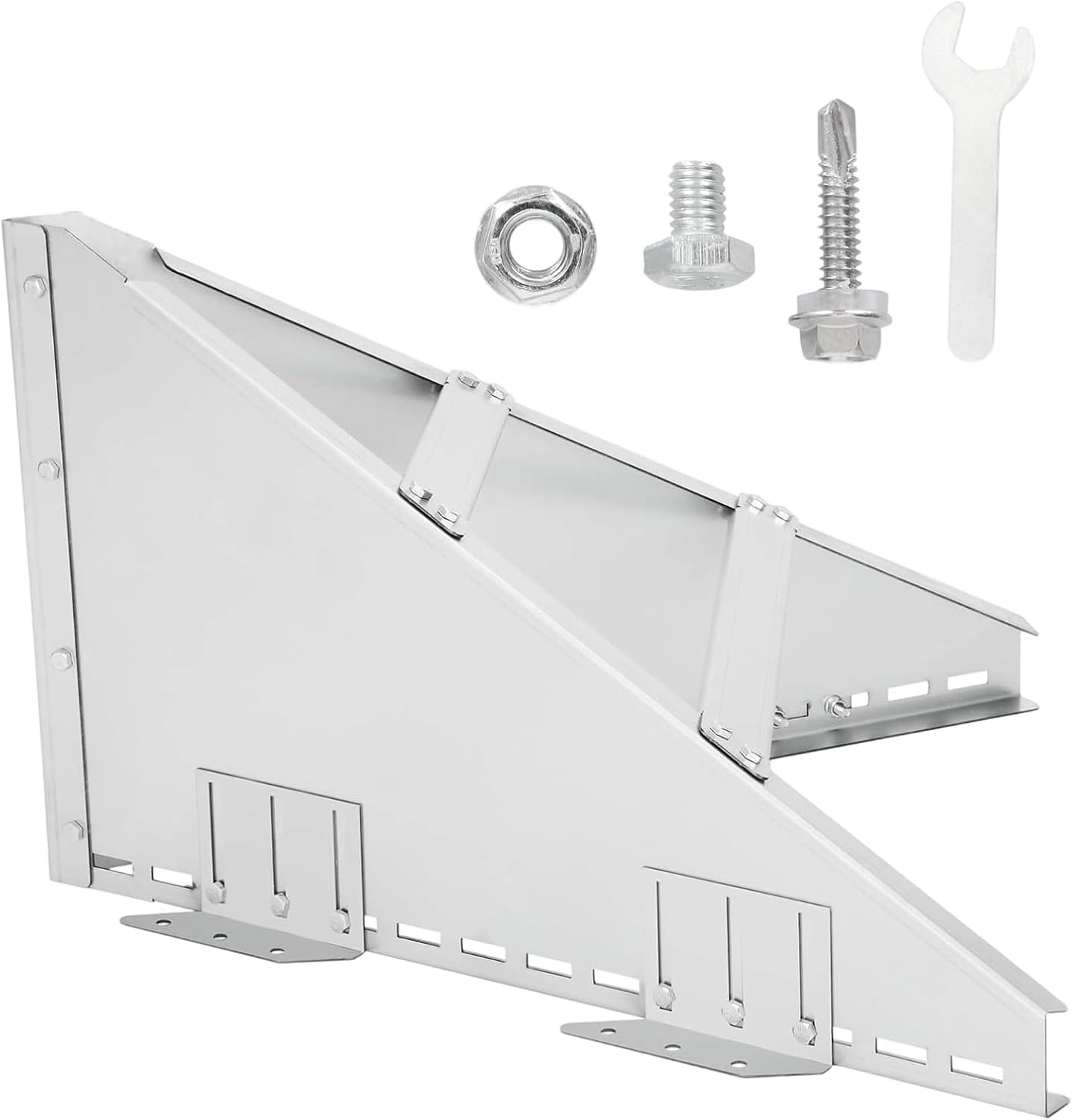 PakaLife Snow Guards for Roof,Snow Splitter&Diverters Guards for Metal Roofs,Snow Removal,Forprotection Stack Pipes and Chimneys Roof,Adjustable Angle and Easy to Install(Silver)