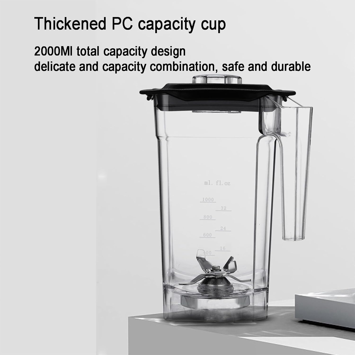 Commercial Smoothie Blender, 1.8L Professional Electric Smoothie Maker with Soundproof Cover, 2600W Countertop Blender with Smart Touch Screen, Fruit Juicer Ice Crusher, for Shakes and Smoothies