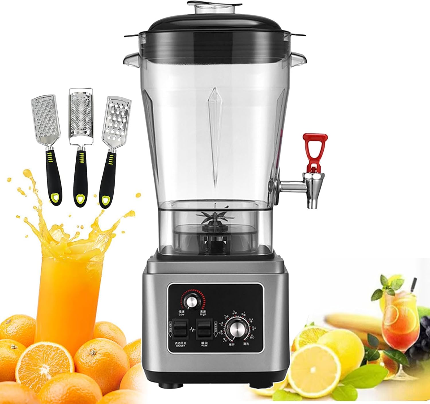 Electric Stand Mixer Countertop Blenders - Blender Smoothie Maker & Cooking Machine With Thickened Soundproof Lid Design - Nut Milk Machine For Ice Cream/Soups/Nuts/Smoothie/Juices 2900w,19L