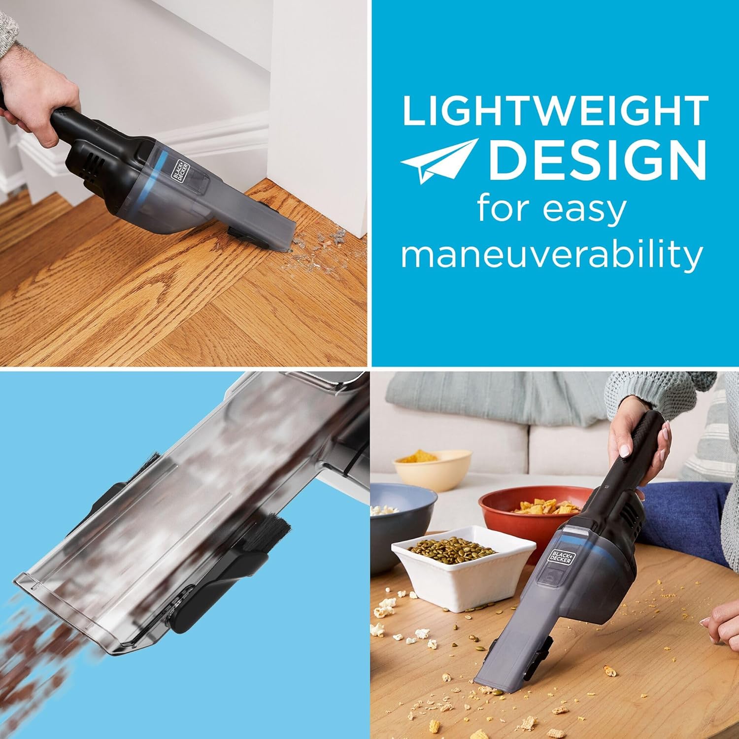 BLACK+DECKER 8V MAX dustbuster Blast Handheld Vacuum Cordless (HNVD215J00)