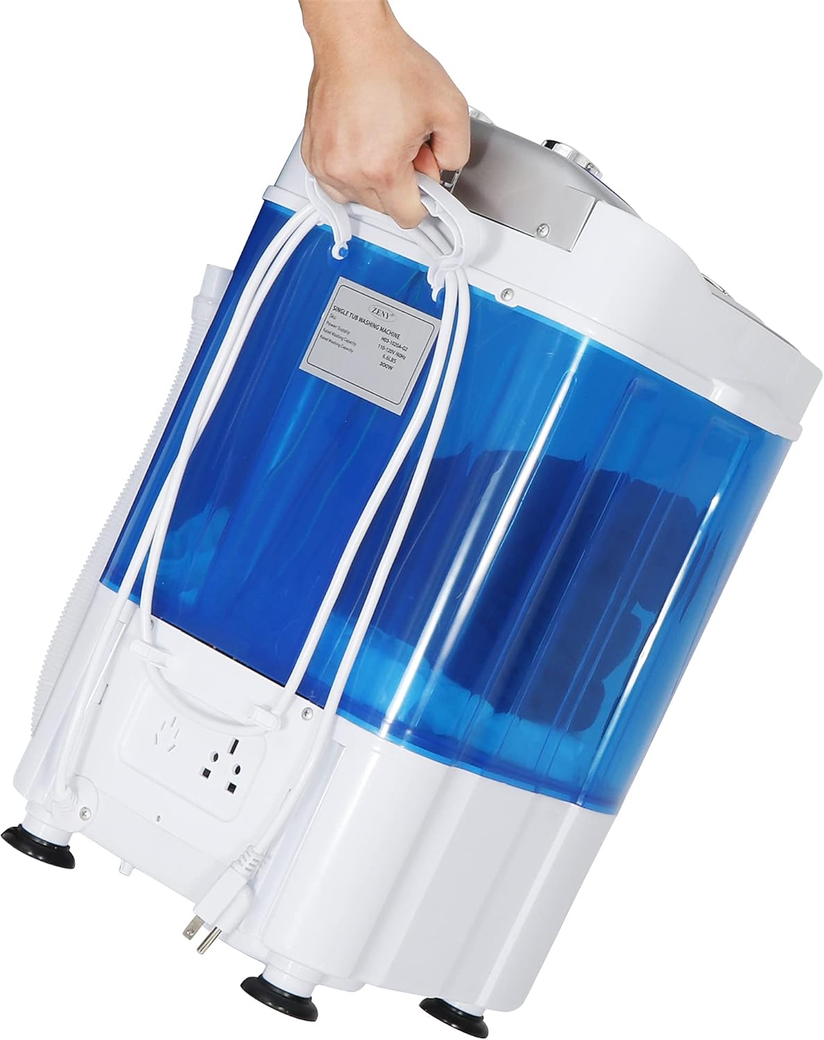 Portable Mini Washing Machine，Small Compact Laundry 4.4lbs Capacity Washer w/Spin Cycle Basket and Drain Hose Drum Washing Machine