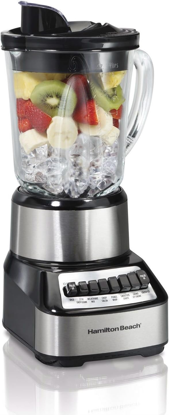 700-Watt Multi-Function Food Blender with Glass Pitcher, Black