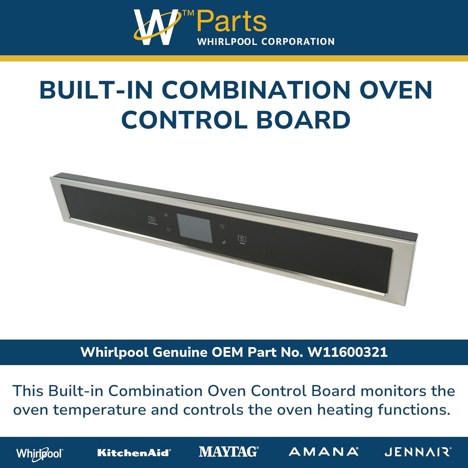 Whirlpool W11600321 Genuine OEM Built-in Combination Oven Control Board Replacement Part - Replaces W11304450
