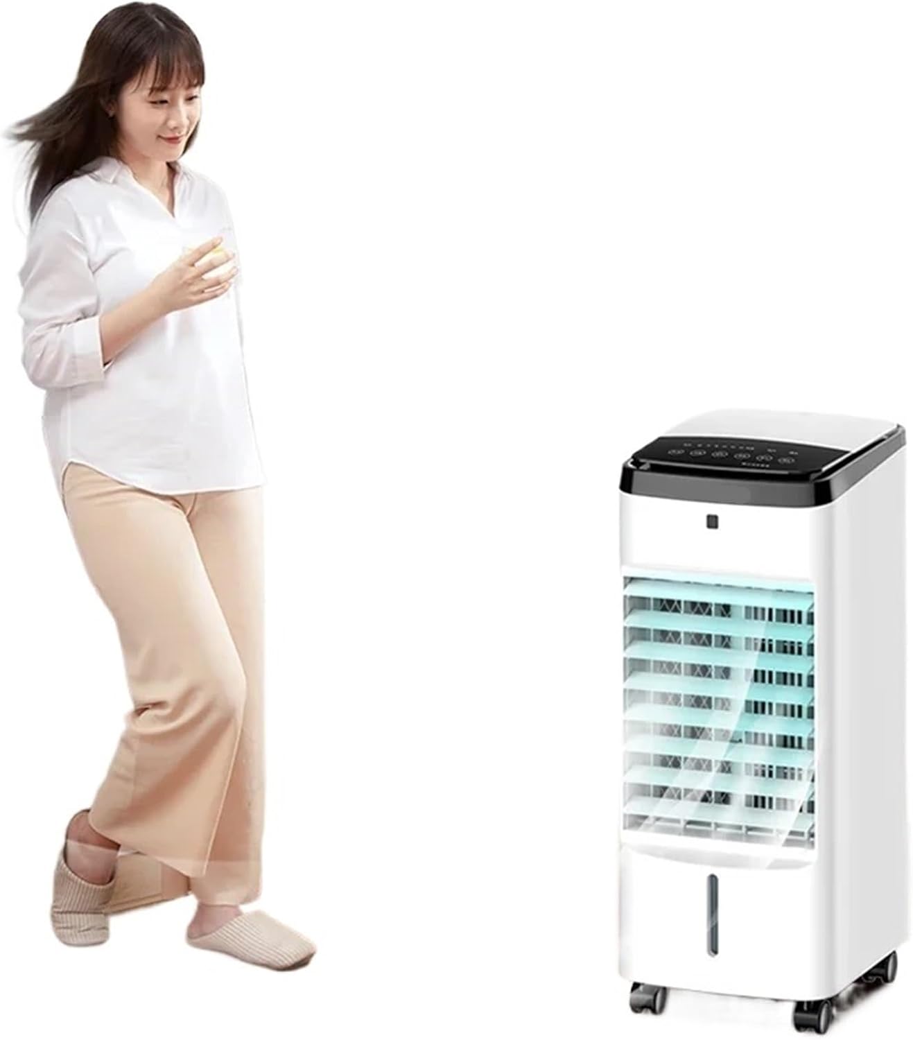 Portable Air Conditioner, Portable Mini Air Cooler And Fan For Bedroom With Water Cooling Technology,Desktop Fan for Home Outdoors