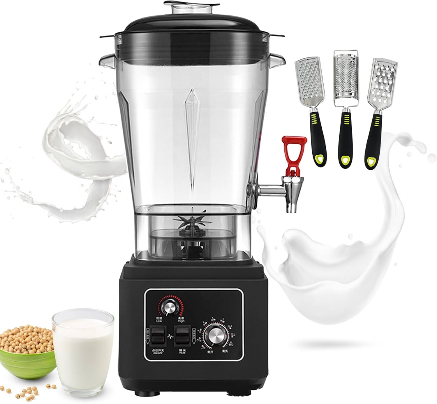 Professional Blender,Countertop Smoothie Blender 11l/15l/19l Large Capacity Kitchen Machines,Nut Milking Machine,Commercial Blender With 7 Speeds Countertop Ice Blender 2900w,19L