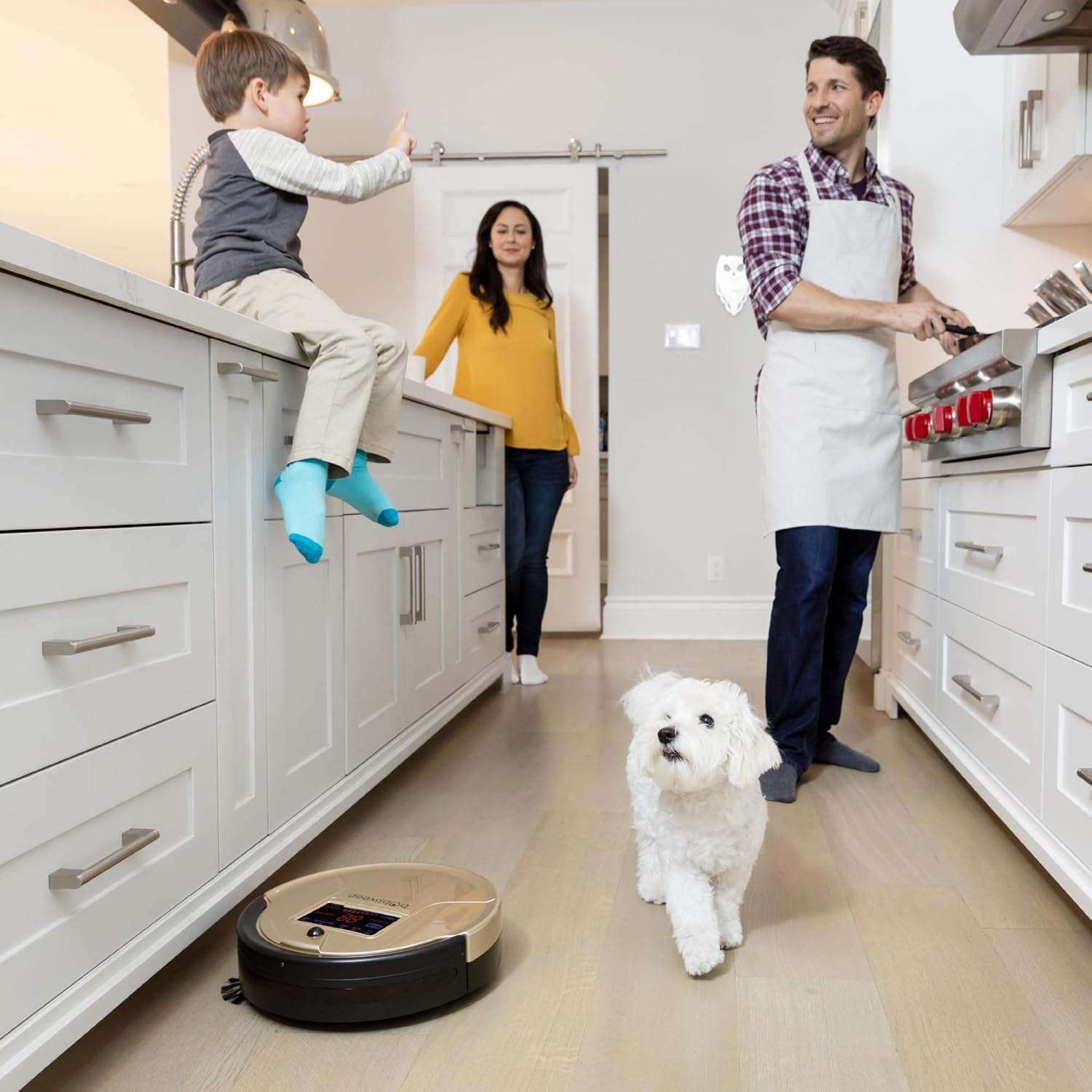 bObsweep PetHair Robot Vacuum Cleaner and Mop, Champagne