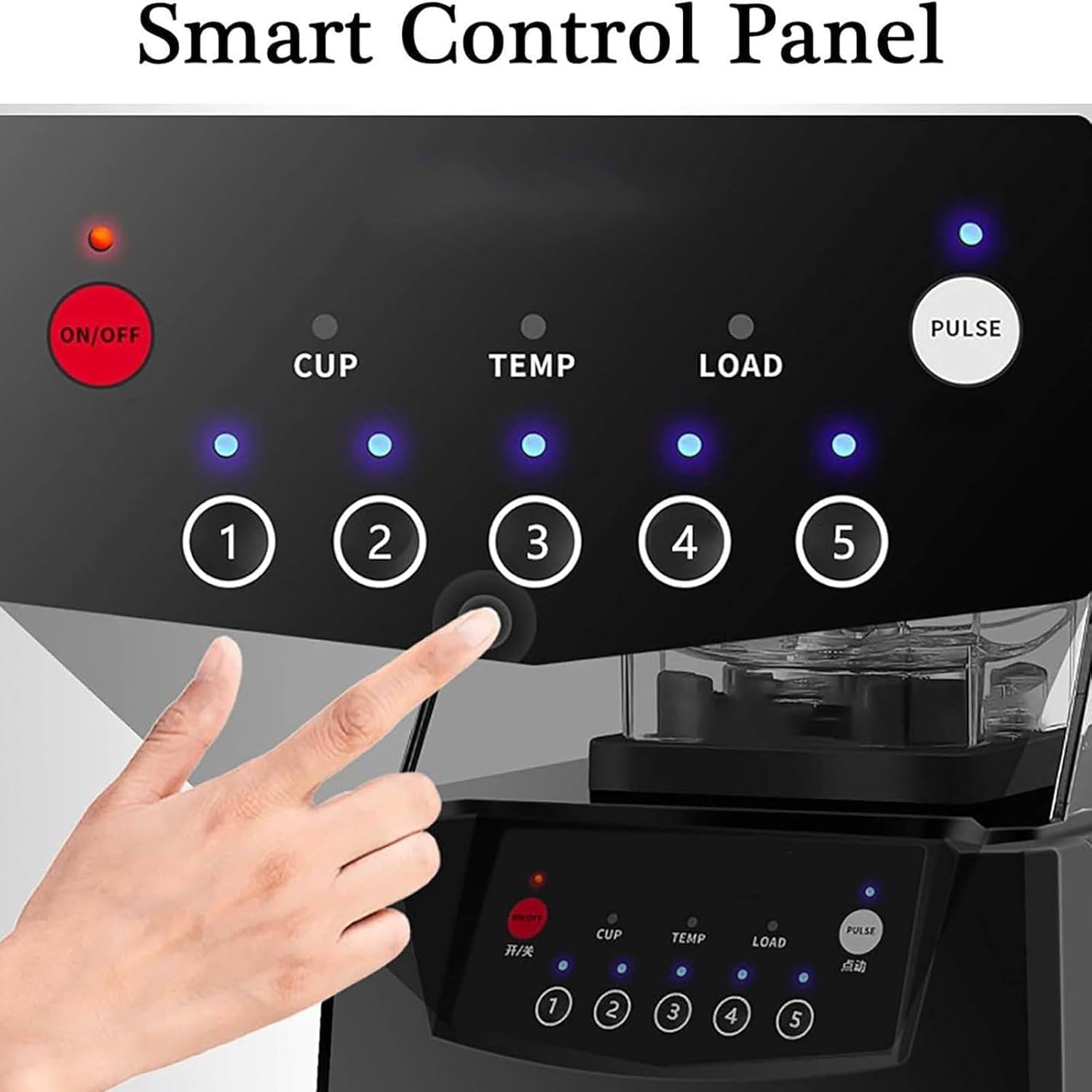 Commercial Silent Shield Blender, Electric Stand Blender with Sound Isolation Hood, 5 Presets, Silent Wall Breaking Cooking Machine for Smoothies, Fruits