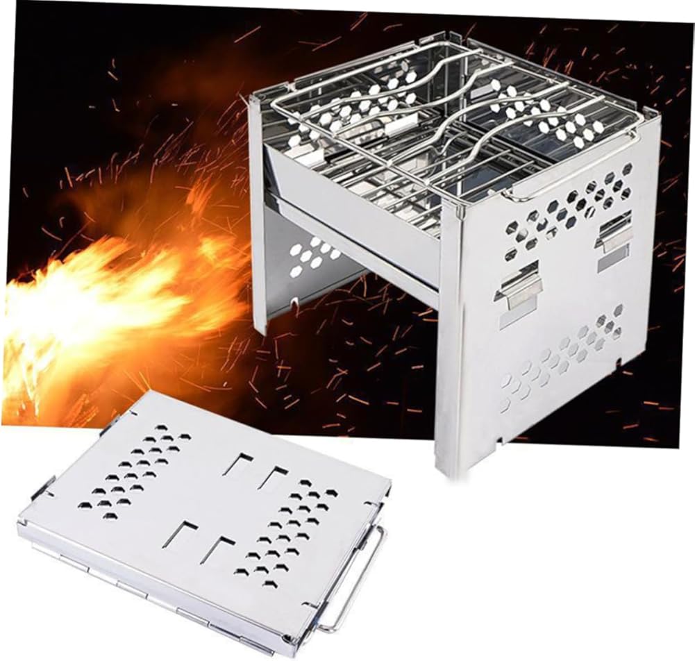 Portable Stainless Steel Bbq Grill Mini Wood Burning Stove