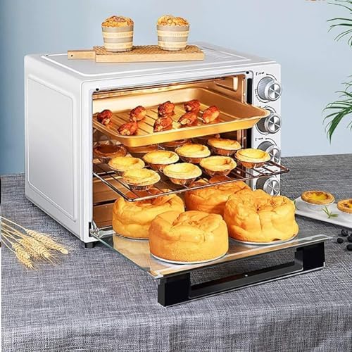 oven mini oven air fryer oven Mini Ovens 40 Liter Large Capacity Baking Oven for Household Use, Small Multifunctional Silver 1500W Electric Oven Toaster Oven Air Fryer,, Onesize
