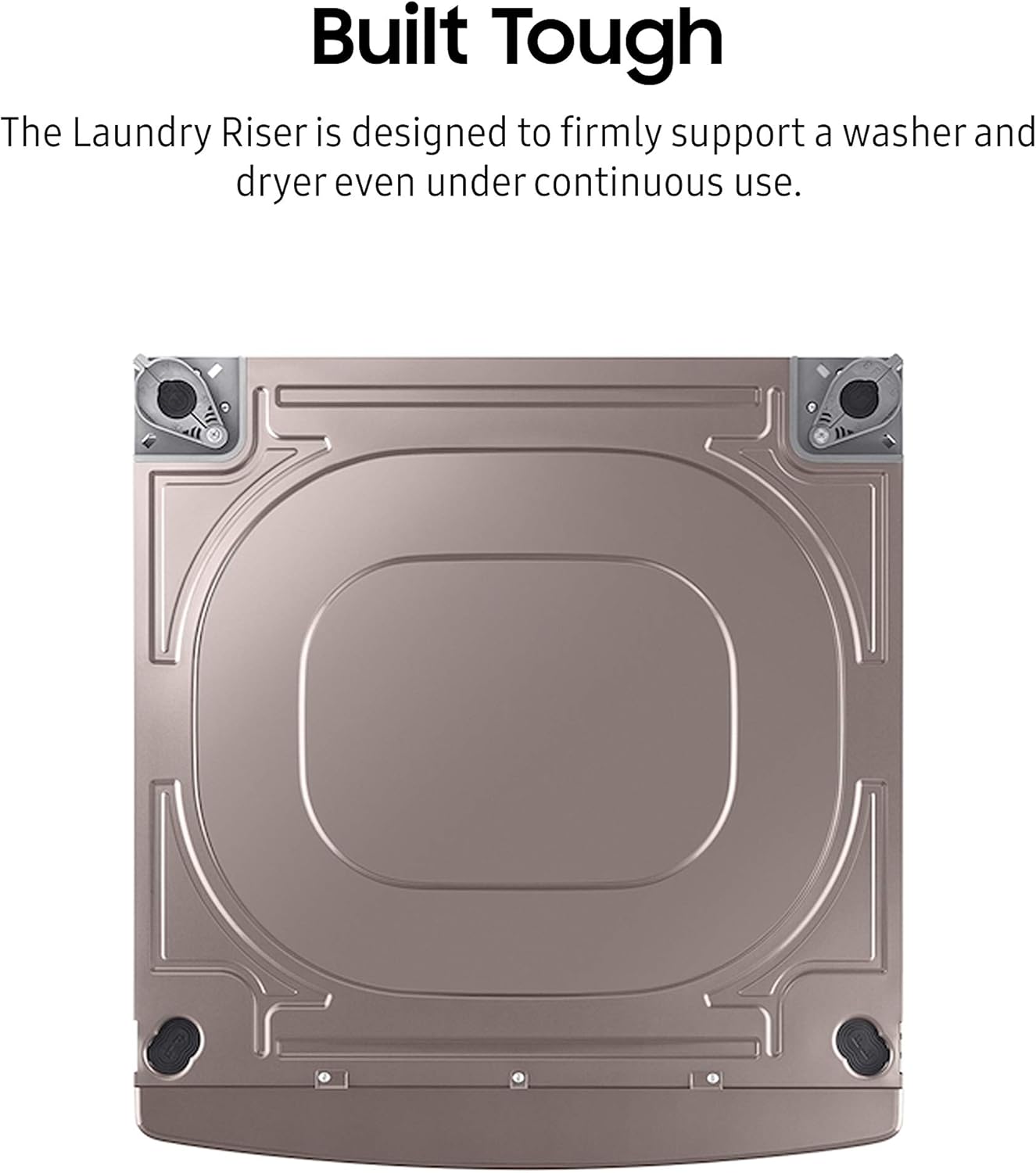 SAMSUNG 27” Wide Laundry Riser Pedestal Stand for 27” Wide Front Load Washer or Dryer, Lifts Machine 6”in Height, WE272NC/A3, Champagne