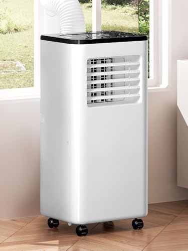 3-in-1 Portable Air Conditioner, 10000BTU Air Conditioner with Cool, Dehumidifier, Fan, for Room Up To 550 Sq Ft, Portable AC with Remote Control & 24H Timer, White