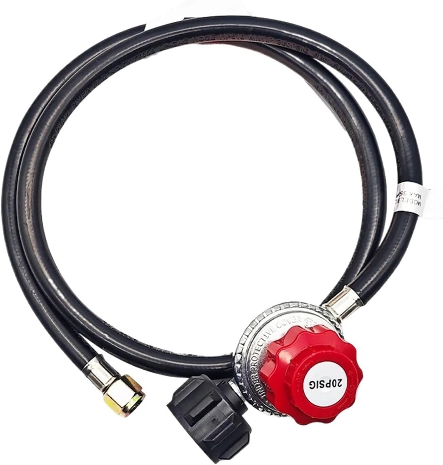 Propane Hose Adapter 1.5FT 0-20 PSI Adjustable Grill Connector High Pressure Propane Regulator with Hose for Gas Grill Connection