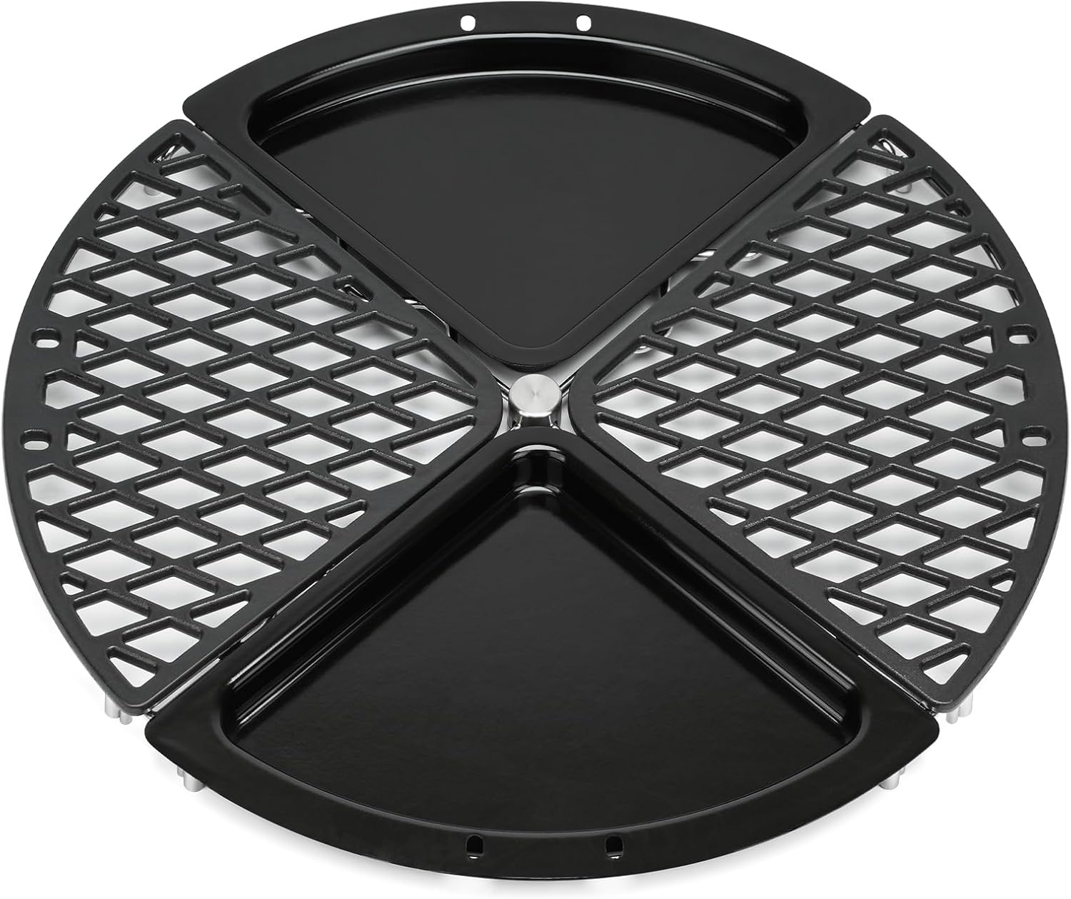 onlyfire Multifunctional Grill Cooking Grate and Griddle Combo Kit, BBQ Grilling Accessory for Weber 22” Kettle Charcoal Grills