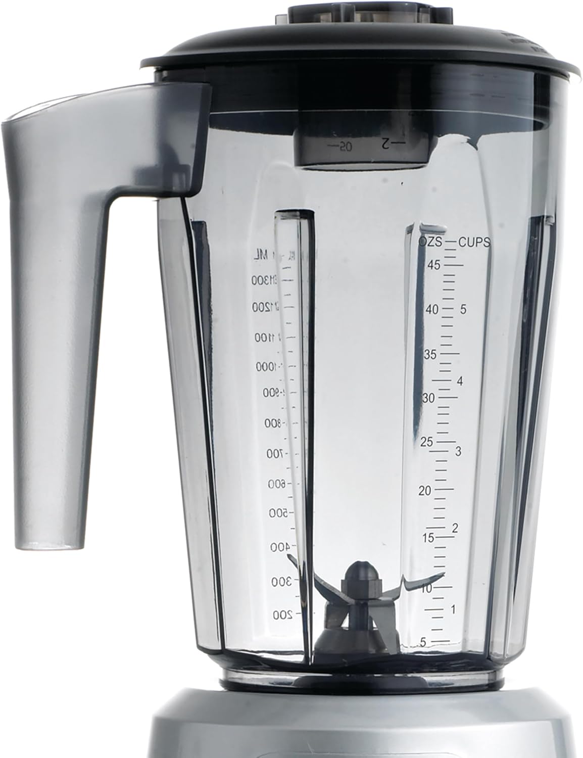 Omega Blender 1 HP 2 Speeds With Metal Drive Coupling and 48 oz BPA-Free Dishwasher Safe Tritan Blending Jar and Stainless Steel Wingtip Blade, 600-Watts, Stainless Steel