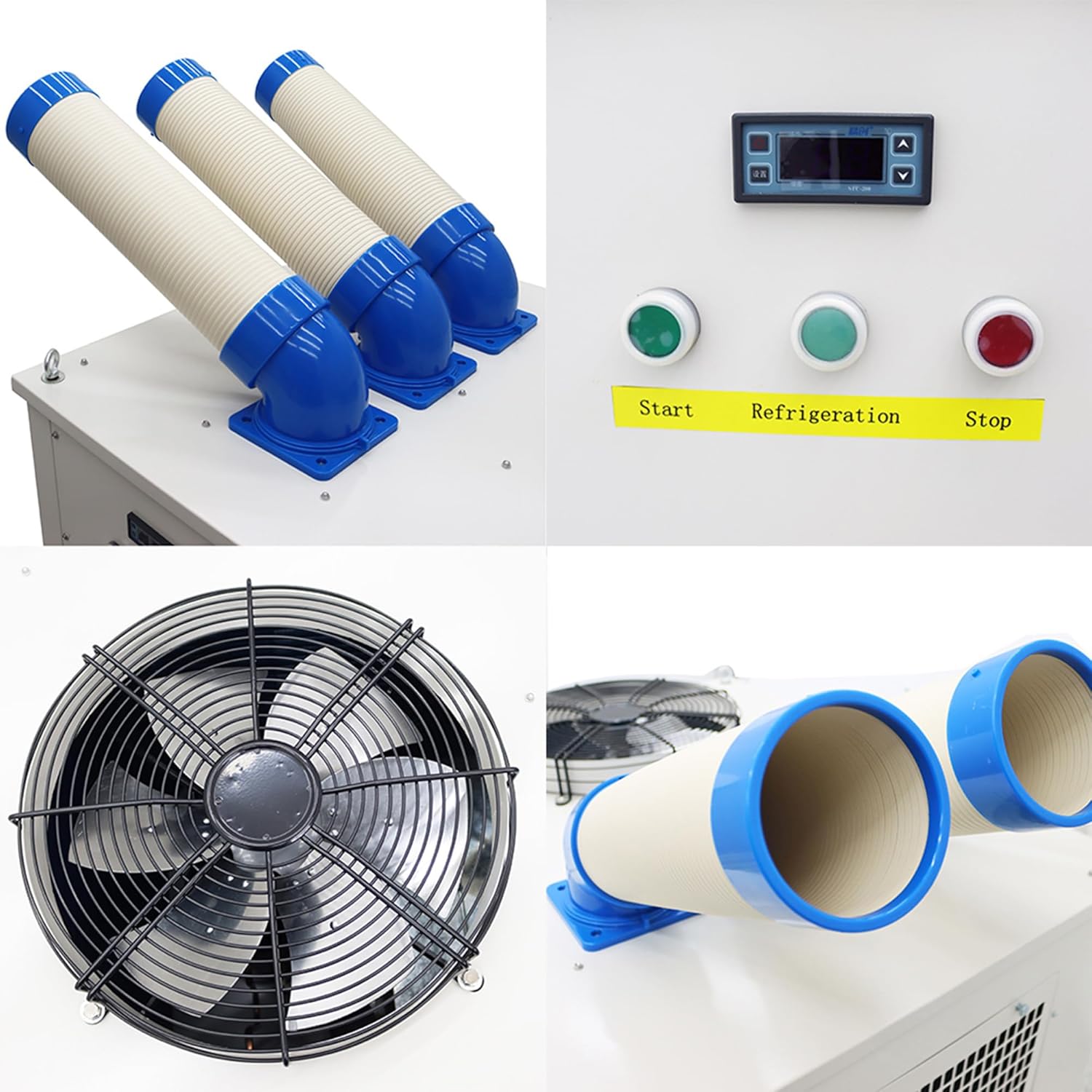 Industrial Air Conditioner Outdoor Indoor Spot Mobile Air Cooler 1550m³/h with Three Tubes 220V