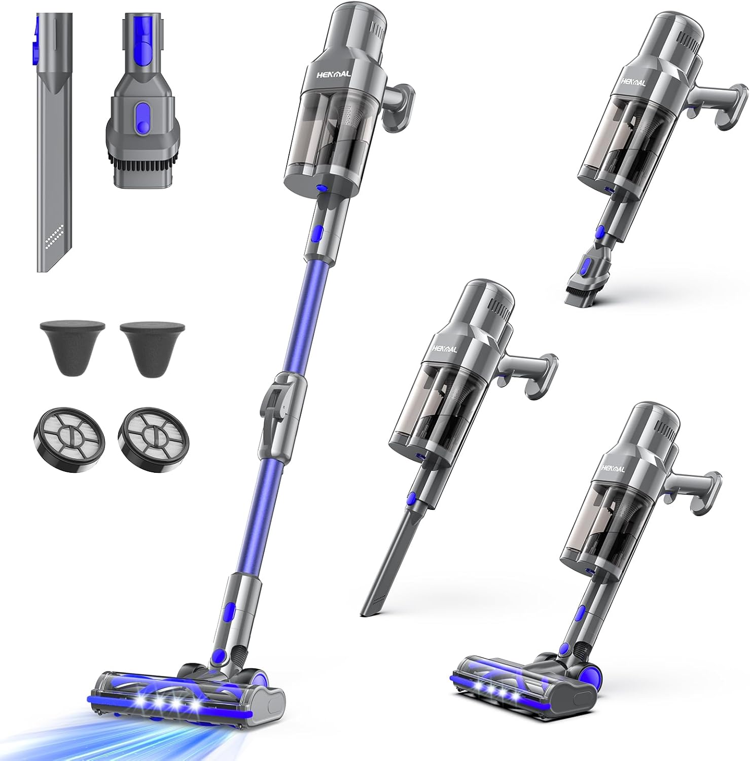 Stick Cordless Vacuum Cleaner for Home -Purple Grey