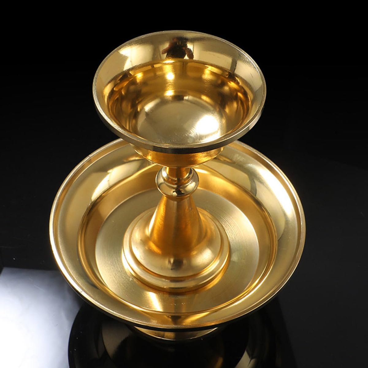 Buddhist Offering Cup Thickened Copper Water Cup Temple Sacrificial Accessory Household Supply for Buddha Worship