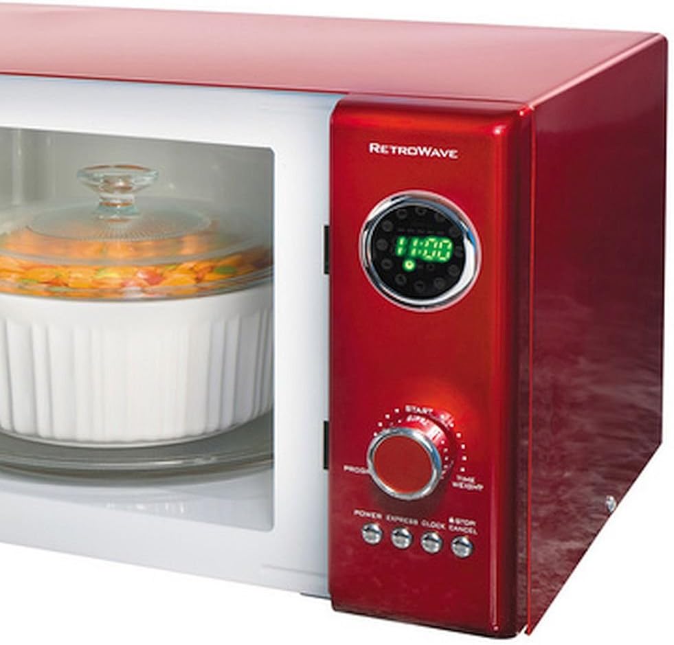 Adds a Nostalgic Touch to your Kitchen, Retro Microwave Oven, Dimensions: 19 inches long x 14 inches wide x 11 inches high
