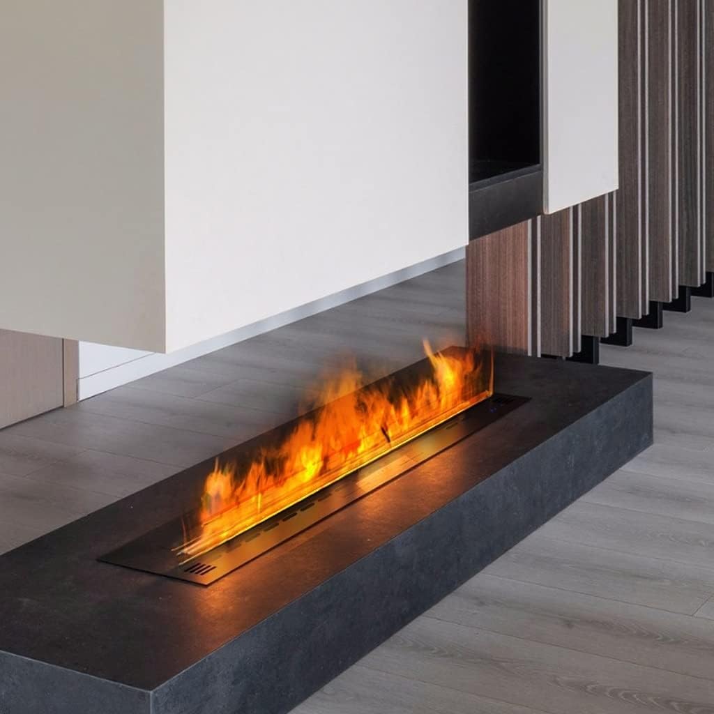3D Water Vapor Fireplace with Humidifier Flame Embedded Electric Fireplace Household 3D Atomization Electric Fireplace Living Room Decoration Heater Super Long Simulation Flame(F)