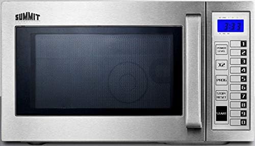 Summit 21” Microwave, 0.9 cu.ft., Countertop Microwave, Commercial Microwave Oven, Stainless Steel- SCM1000SS