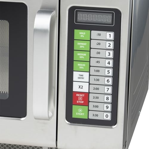 Winco Commercial-Grade Microwave with Touch Controls, 1,800 W, 1.2 Cubic Feet