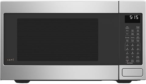 Café CCWK15C1WSS Countertop Convection Microwave Oven with Child Lock Technology, Broil, Auto-Cook, Roast, Defrost, Warm, Scan-to-Cook WiFi-Connectivity, 1000W,1.5 Cu. Ft, Stainless Steel