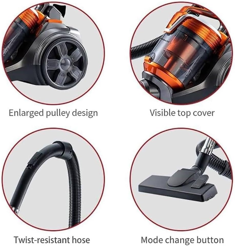 Multifunctional Corded Cyclonic Vacuum Bagless Cylinder Vacuum Cleaner 3600W, 3.5L Carpet Cleaner with 4-Stage HEPA Filter