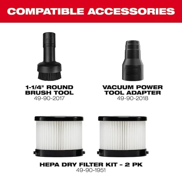 for 0882-20 Bagless M18 18-Volt Lithium-Ion Cordless HEPA Compact Handheld Vacuum (Tool-Only)