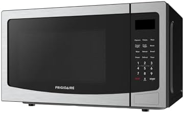 FRIGIDAIRE 1.1 Cu Ft Stainless Steel Countertop Microwave Oven, Multi Function, Programmable, 1000W, residential kitchen, Stainless