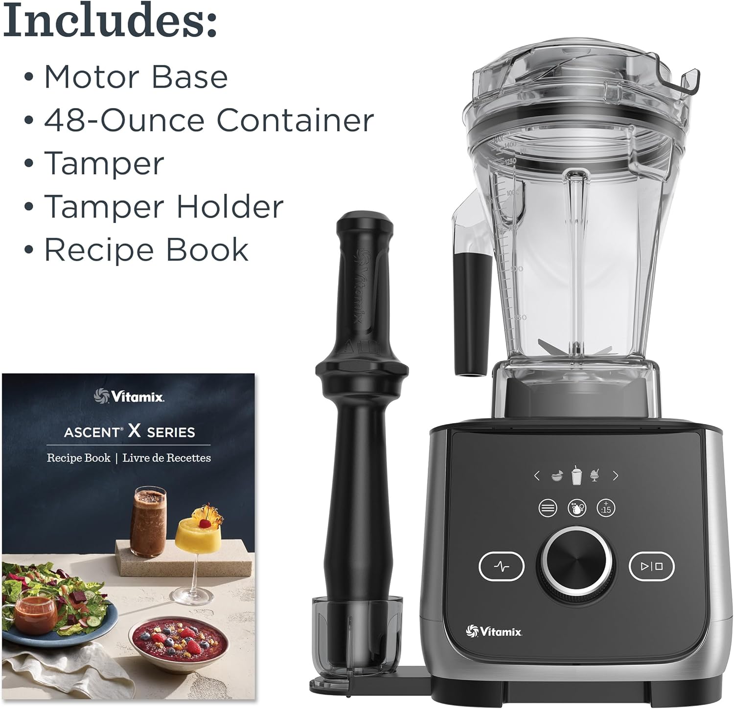 Vitamix Ascent X4 Blender with Five Blending Programs, Self-Cleaning Program, Professional-Grade Blender for Smoothies, Soups & More, Stainless-Steel Blades, 48 Oz Container, Brushed Stainless