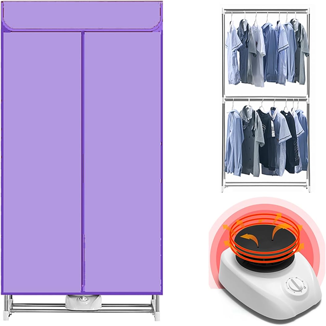 Apartment clothes dryer, Portable Clothes Dryer, Portable dryers for laundry, Mini dryer for clothes, Small portable dryer, Electric Clothes Dryer Machine- US plug(1000W)