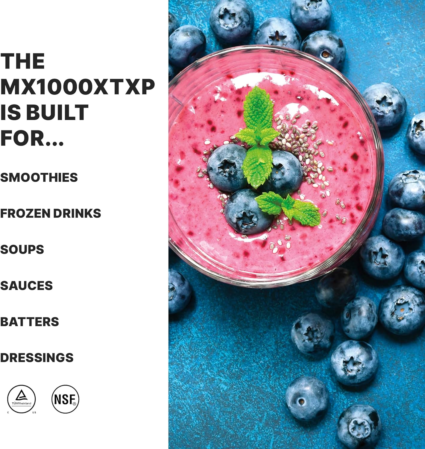 Waring Commercial MX1000XTXP 3.5 HP Blender with Paddle Switches, Pulse Feature and a 48 oz. BPA Free Copolyester Container, 120V, 5-15 Phase Plug