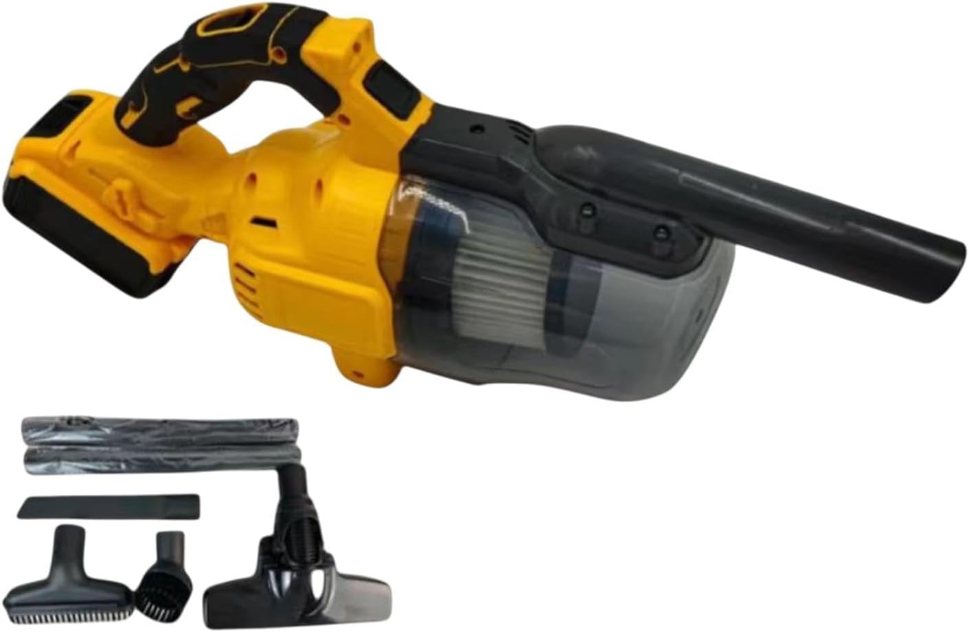 Yajuyi Cordless Handheld Vacuum Powerful Hand Vacuum with Filtration Small Strong Suction for Carpet Pet Hair Auto Furniture Boat, Yellow