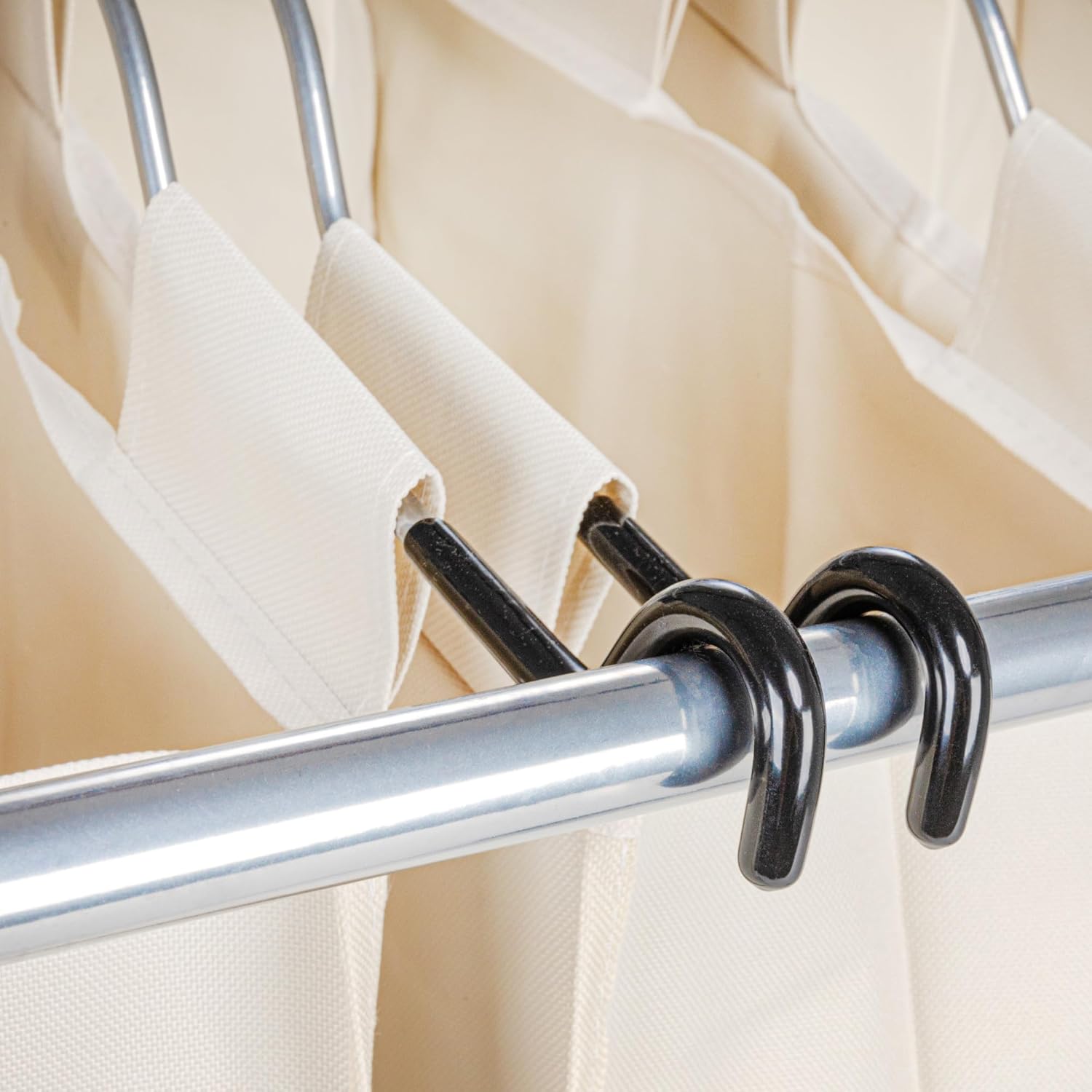 Household Essentials Four Bag Laundry Sorter, Chrome Finish