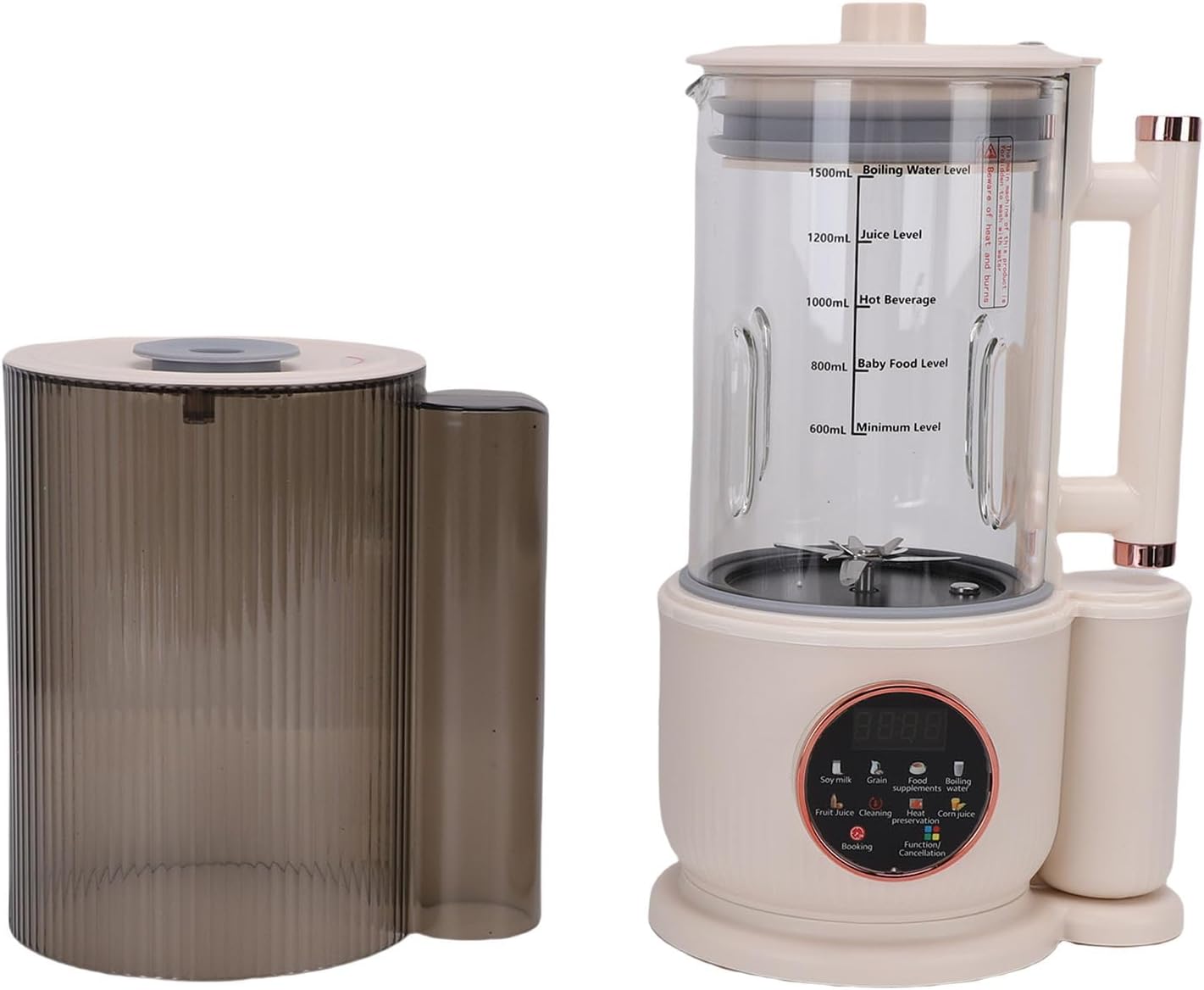 Pssopp Quiet Versatile Blender, Countertop Blenders Heat Preservation Function Powerful Crushing Performance Electric Juicer with 8 Preset Programs for Milk Quiet Versatile,